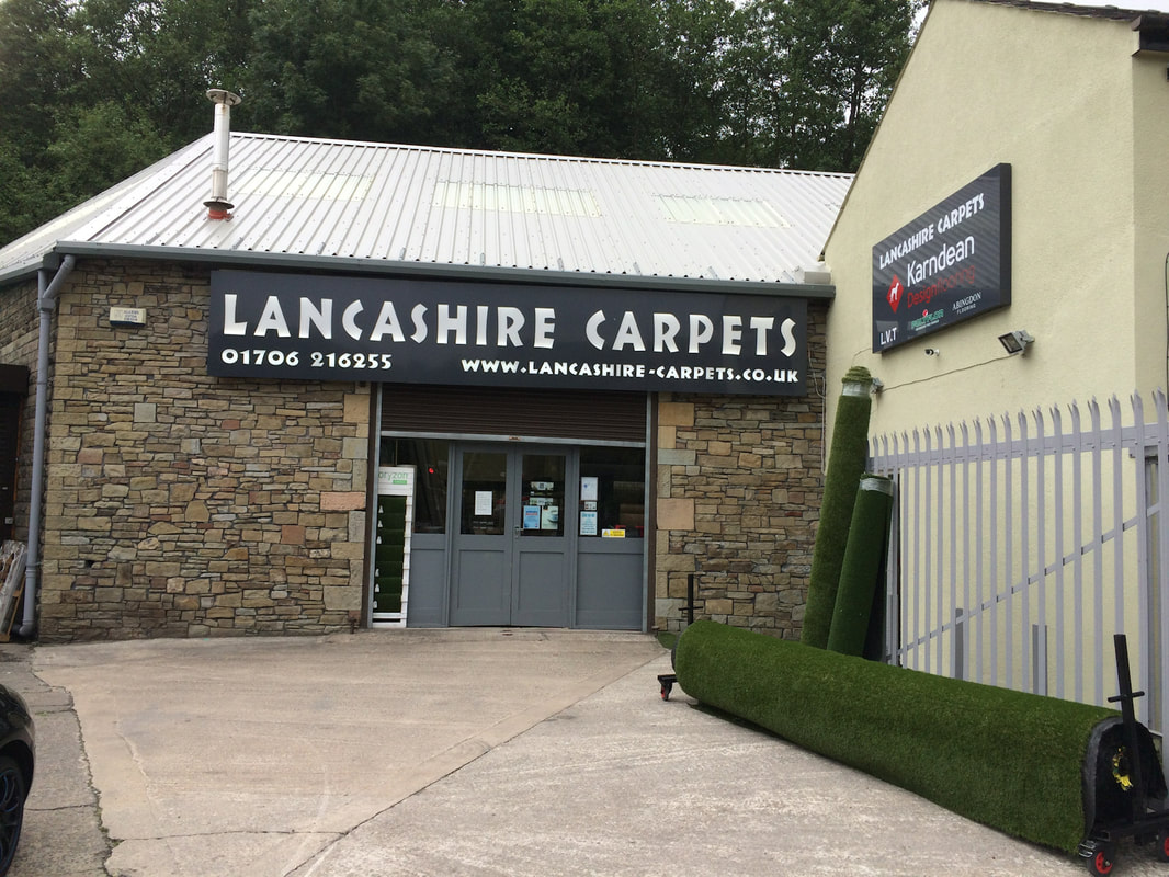 New shop front at Lancashire carpets in Rawtenstall